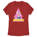 Women's Lilo & Stitch Merry Christmas Tree T-Shirt