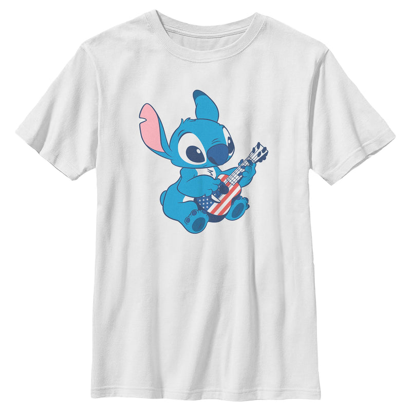 Boy's Lilo & Stitch Americana Ukulele T-Shirt