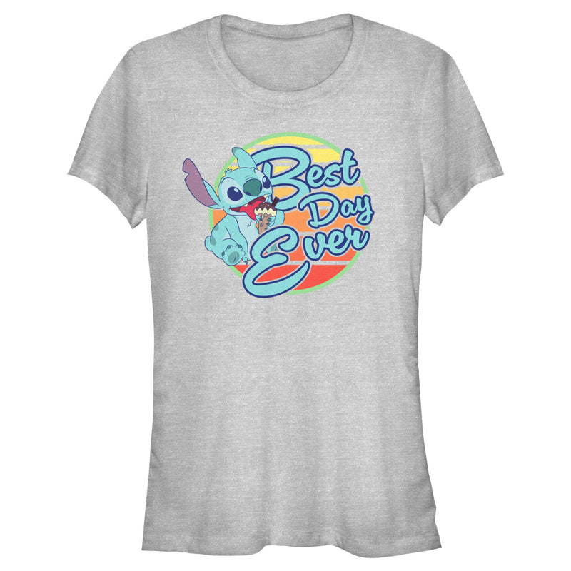 Junior's Lilo & Stitch Best Day Ever Stitch T-Shirt