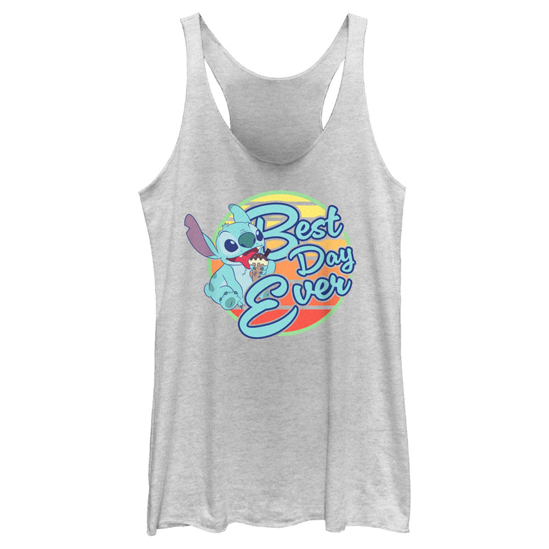 Women's Lilo & Stitch Best Day Ever Stitch Racerback Tank Top