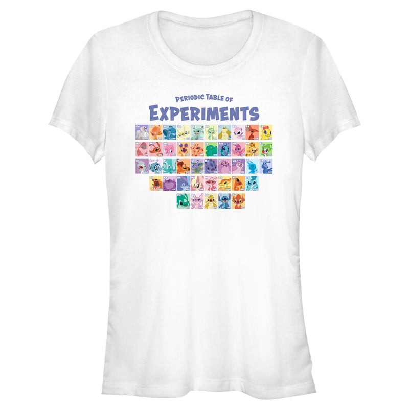 Junior's Lilo & Stitch Periodic Table of Experiments T-Shirt