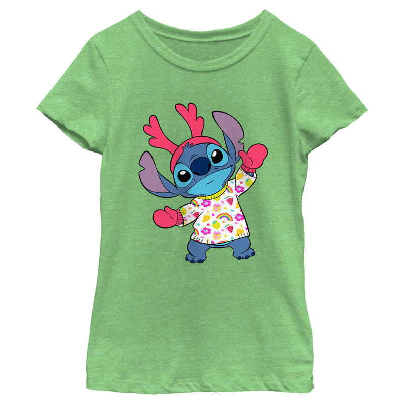 Girl's Lilo & Stitch Reindeer Alien T-Shirt