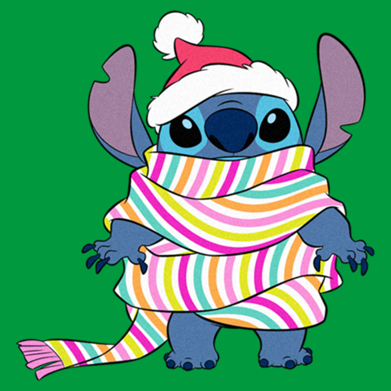 Junior's Lilo & Stitch Wrapped in Scarf T-Shirt