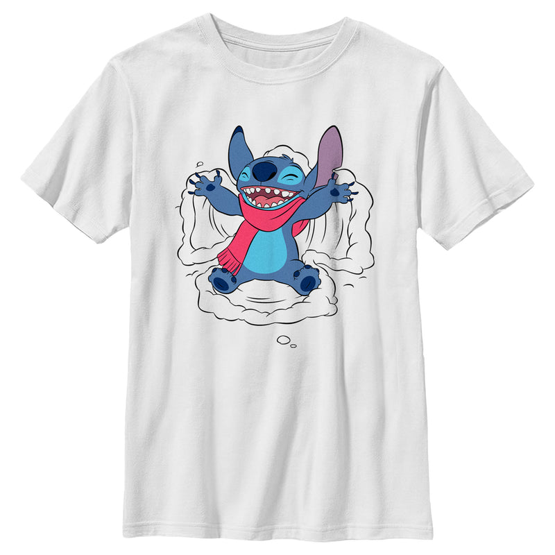 Boy's Lilo & Stitch Snow Angel Winter T-Shirt