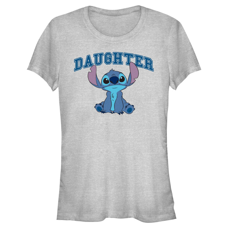 Junior's Lilo & Stitch Sitting Cute Daughter T-Shirt