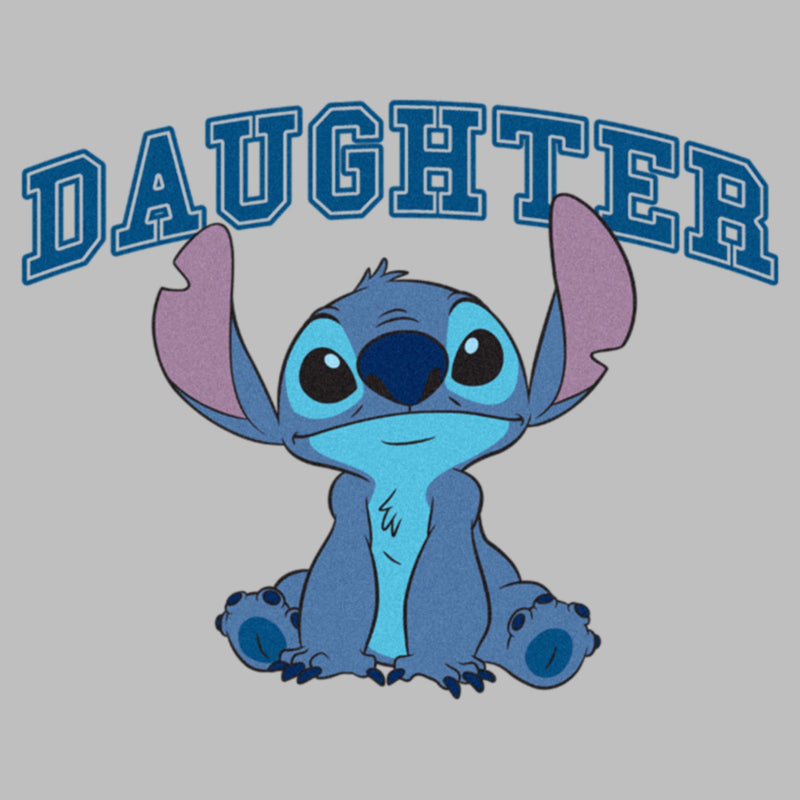 Junior's Lilo & Stitch Sitting Cute Daughter T-Shirt