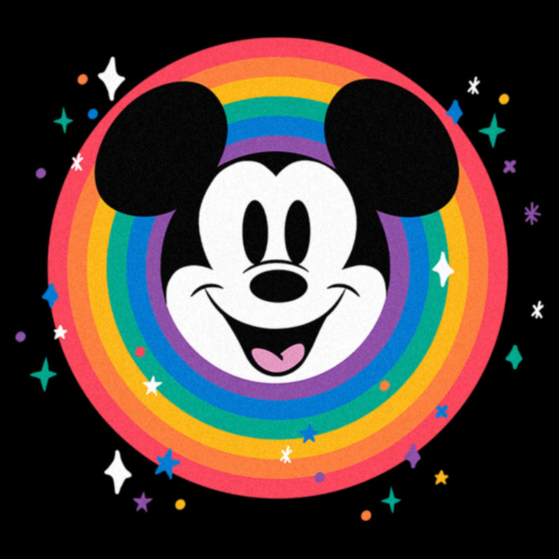 Junior's Mickey & Friends Rainbow Circle T-Shirt