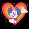 Junior's Mickey & Friends Rainbow Heart Happy Character T-Shirt