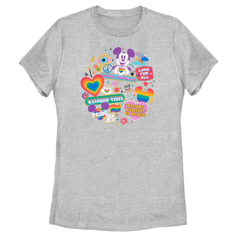 Women's Mickey & Friends LGBTQIA+ Pride Doodles T-Shirt