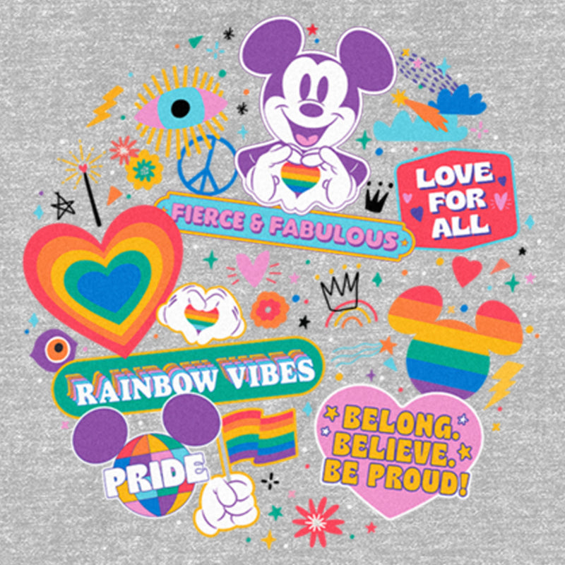 Women's Mickey & Friends LGBTQIA+ Pride Doodles T-Shirt