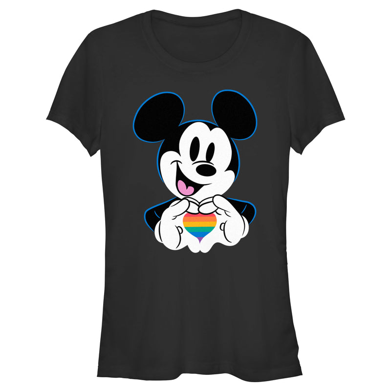 Junior's Mickey & Friends LGBTQIA+ Heart T-Shirt