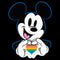 Junior's Mickey & Friends LGBTQIA+ Heart T-Shirt