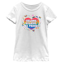 Girl's Mickey & Friends LGBTQIA+ Pride Belong Believe Be Proud T-Shirt