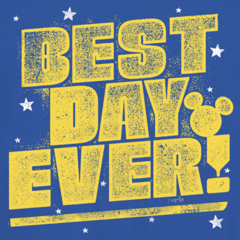 Junior's Mickey & Friends Distressed Best Day Ever T-Shirt