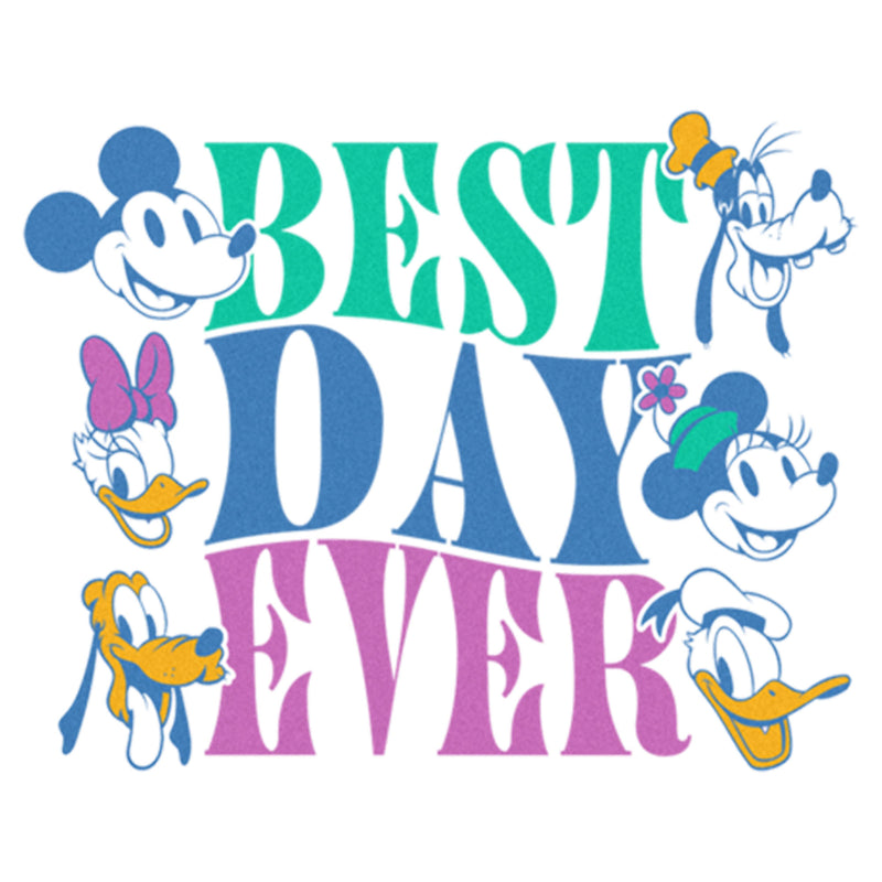 Junior's Mickey & Friends Best Day Ever Crew T-Shirt