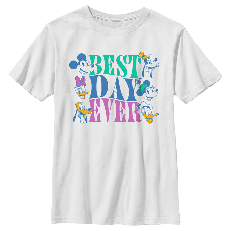 Boy's Mickey & Friends Best Day Ever Crew T-Shirt