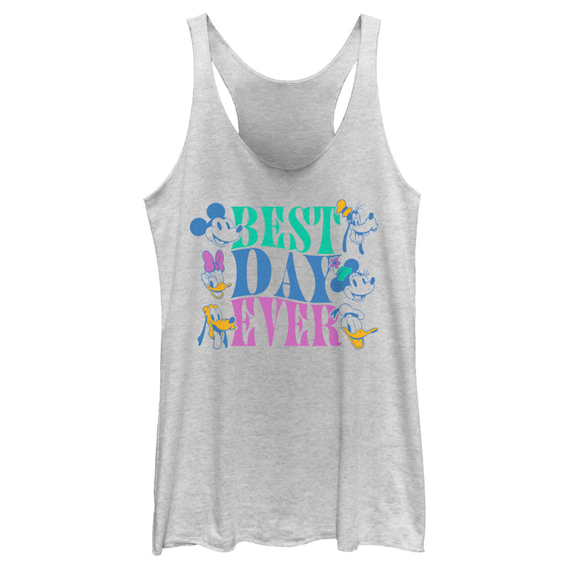 Women's Mickey & Friends Best Day Ever Crew Racerback Tank Top