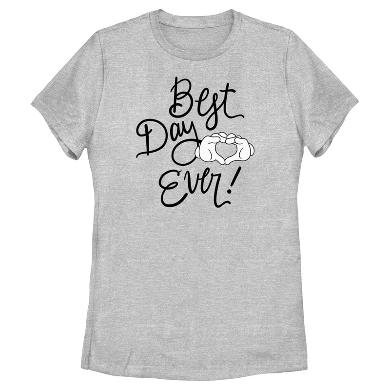 Women's Mickey & Friends Best Day Ever Heart Sign T-Shirt