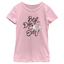 Girl's Mickey & Friends Best Day Ever Heart Sign T-Shirt