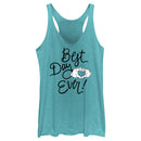 Women's Mickey & Friends Best Day Ever Heart Sign Racerback Tank Top