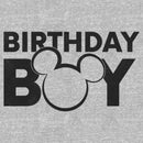 Men's Mickey & Friends Birthday Boy Outline Logo T-Shirt