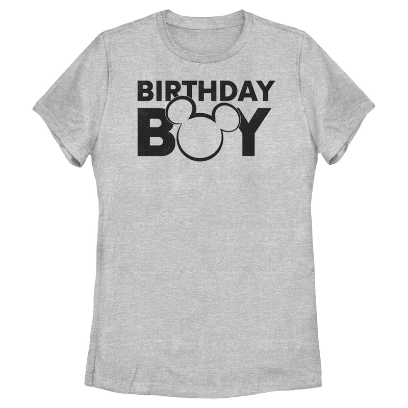 Women's Mickey & Friends Birthday Boy Outline Logo T-Shirt