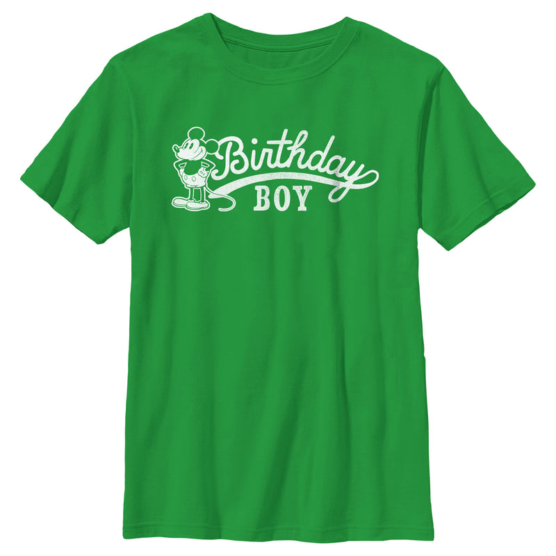 Boy's Mickey & Friends Retro Birthday Boy T-Shirt