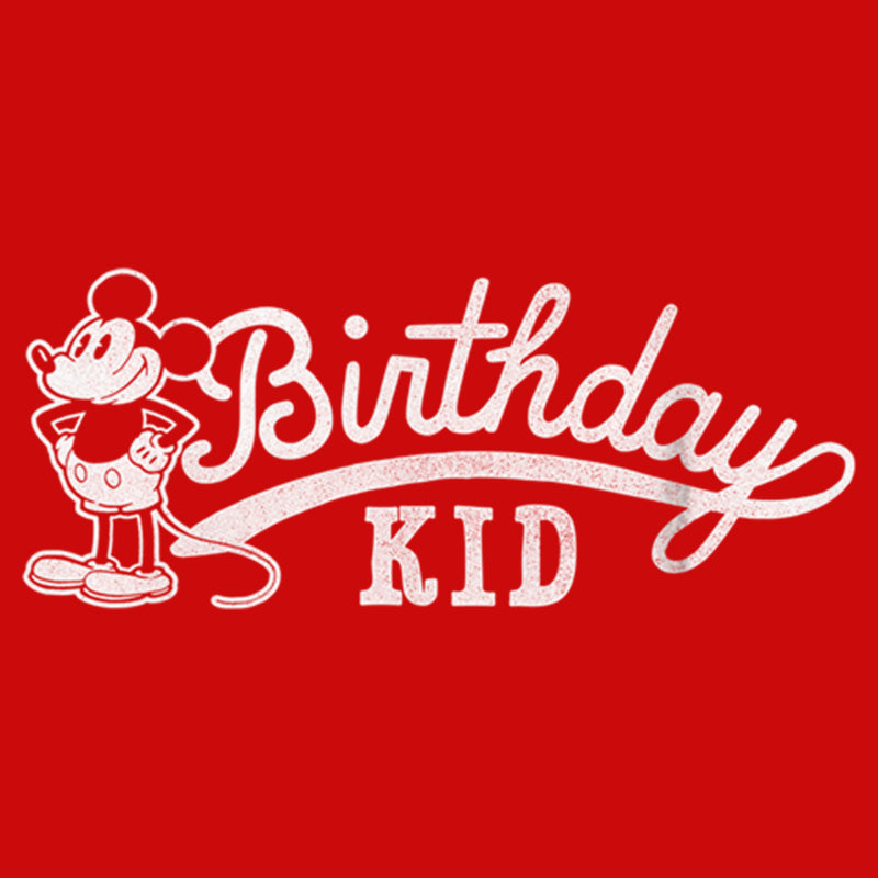 Boy's Mickey & Friends Retro Birthday Kid T-Shirt