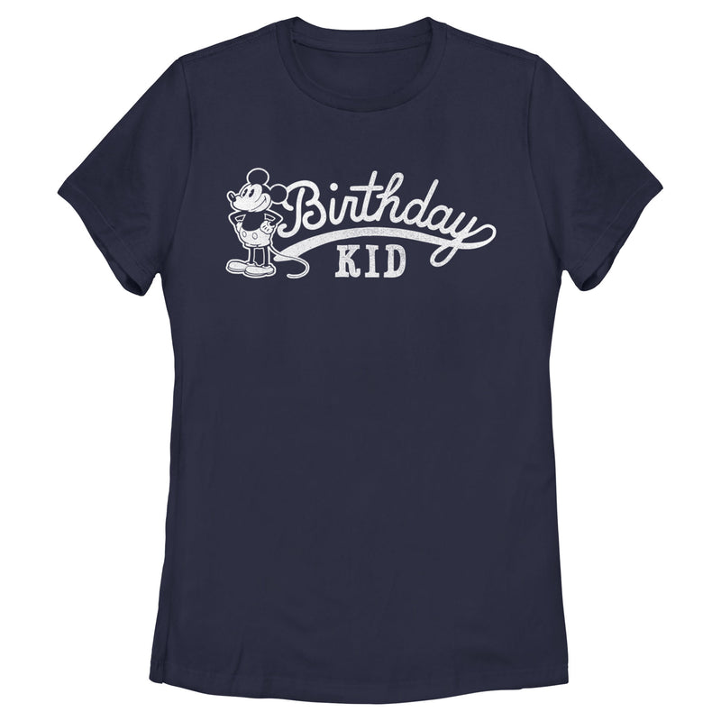 Women's Mickey & Friends Retro Birthday Kid T-Shirt