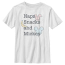 Boy's Mickey & Friends Naps Snacks Mickey T-Shirt