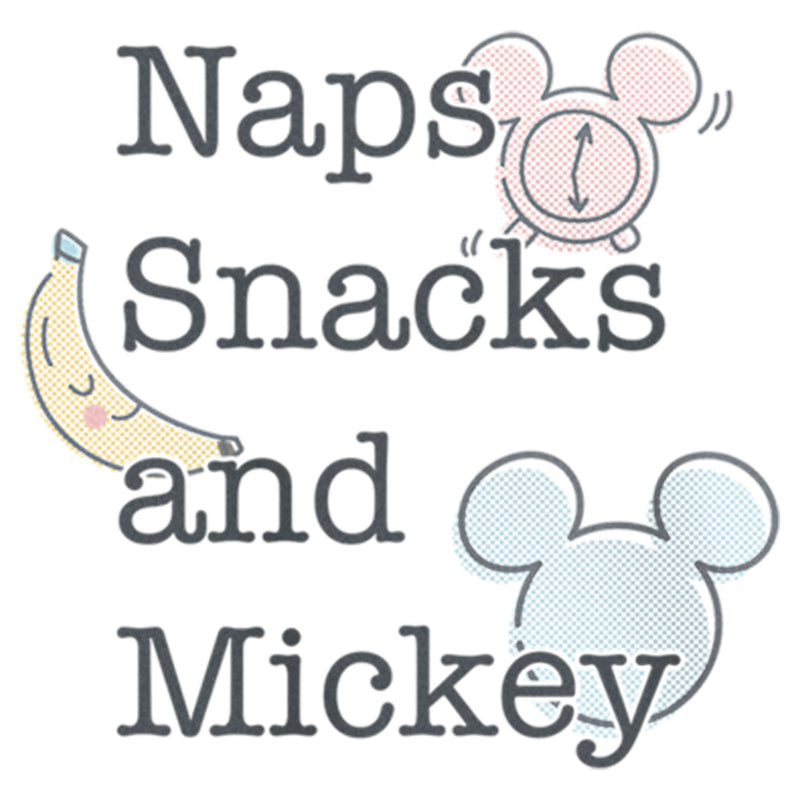 Girl's Mickey & Friends Naps Snacks Mickey T-Shirt