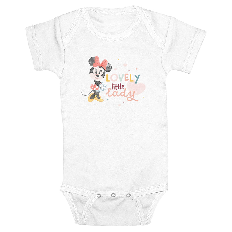 Infant's Mickey & Friends Lovely Little Lady Onesie