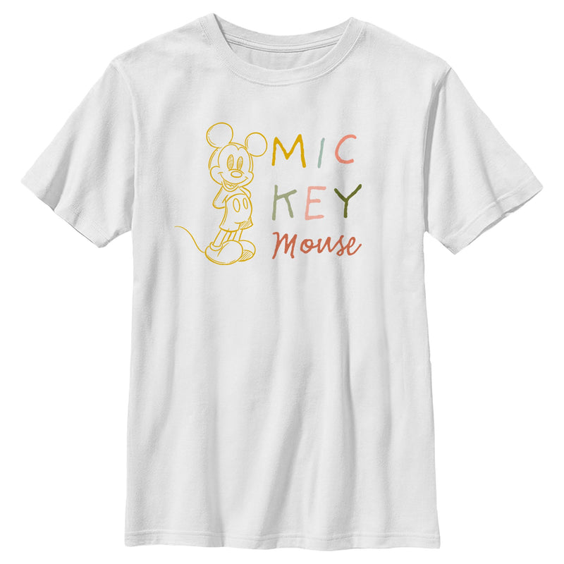 Boy's Mickey & Friends Hand Drawn Sketch T-Shirt