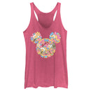 Women's Mickey & Friends Flowers and Butterflies Ears Racerback Tank Top