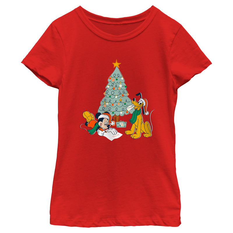 Girl's Mickey & Friends Letter for Santa T-Shirt