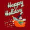 Men's Mickey & Friends Happy Holiday Sled T-Shirt