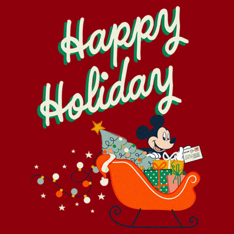 Men's Mickey & Friends Happy Holiday Sled T-Shirt