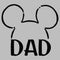 Men's Mickey & Friends Dad Line Ears T-Shirt