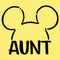 Junior's Mickey & Friends Aunt Line Ears Racerback Tank Top