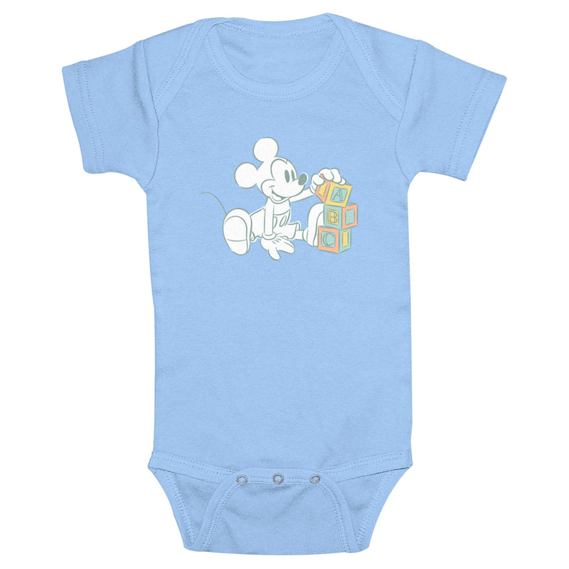 Infant's Mickey & Friends Alphabet Blocks Onesie