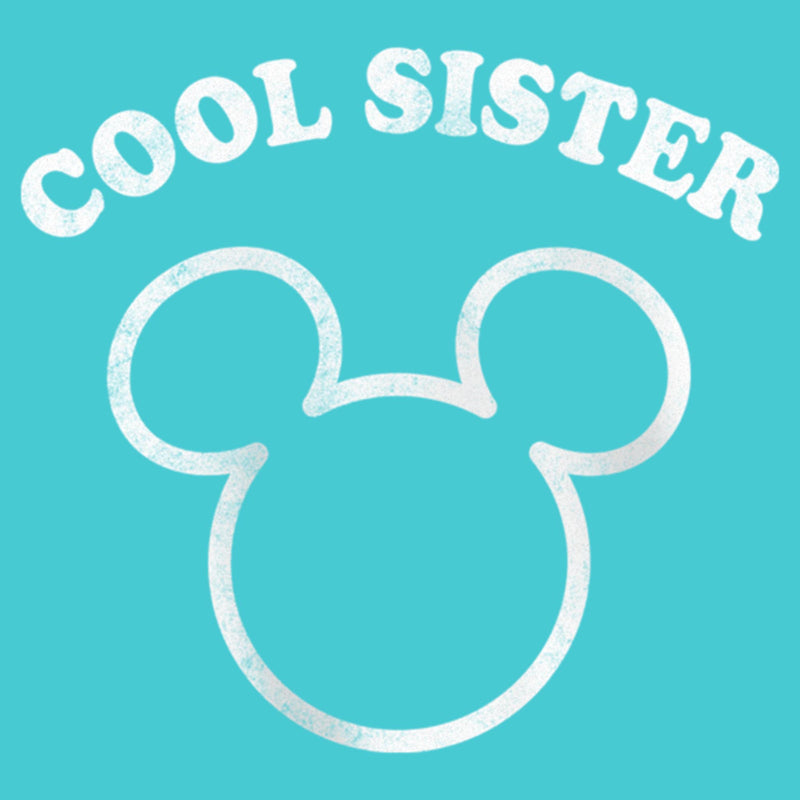 Girl's Mickey & Friends Distressed Cool Sister T-Shirt