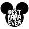 Men's Mickey & Friends Best Papa Ever Mouse Ears T-Shirt