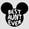 Women's Mickey & Friends Best Aunt Ever Mouse Ears Racerback Tank Top