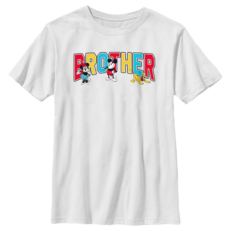Boy's Mickey & Friends Brother Collegiate T-Shirt