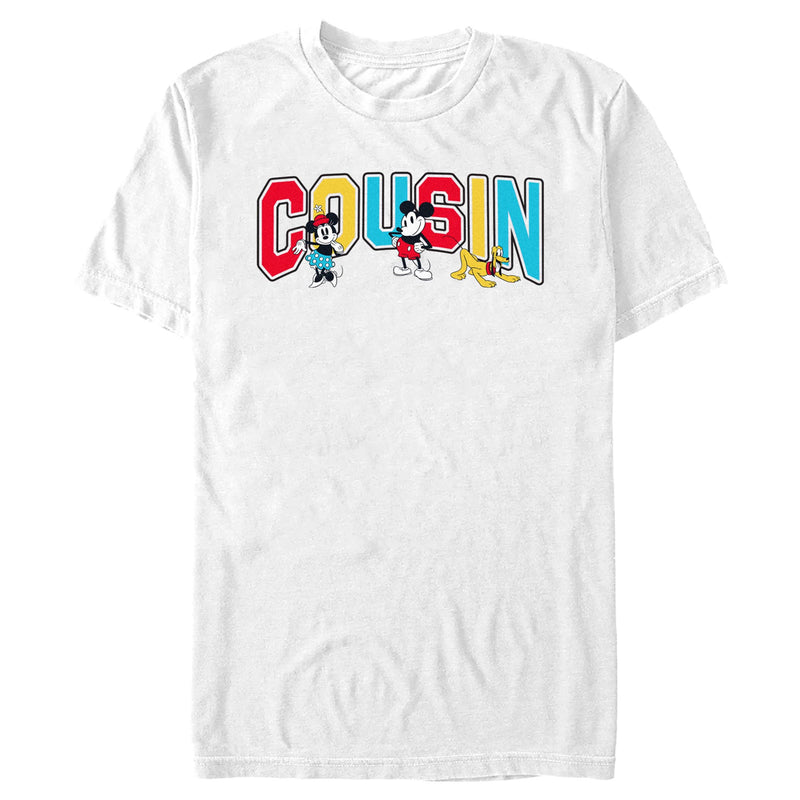 Men's Mickey & Friends Cousin Collegiate T-Shirt
