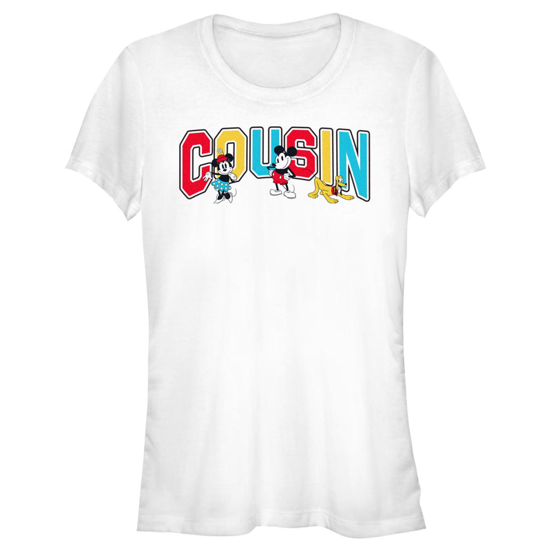 Junior's Mickey & Friends Cousin Collegiate T-Shirt