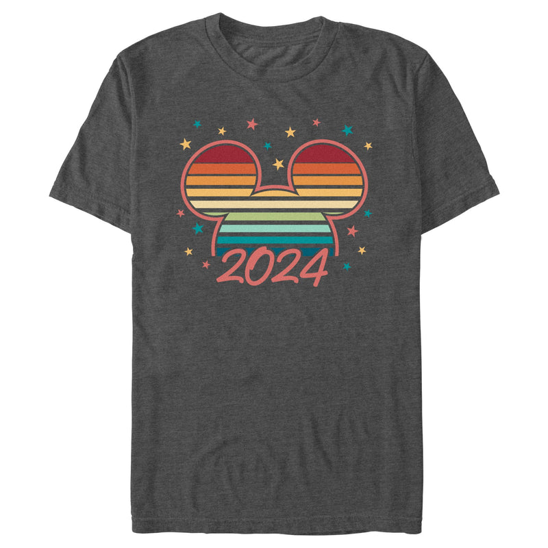 Men's Mickey & Friends Colorful Retro Sunset 2024 T-Shirt