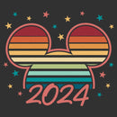 Men's Mickey & Friends Colorful Retro Sunset 2024 T-Shirt