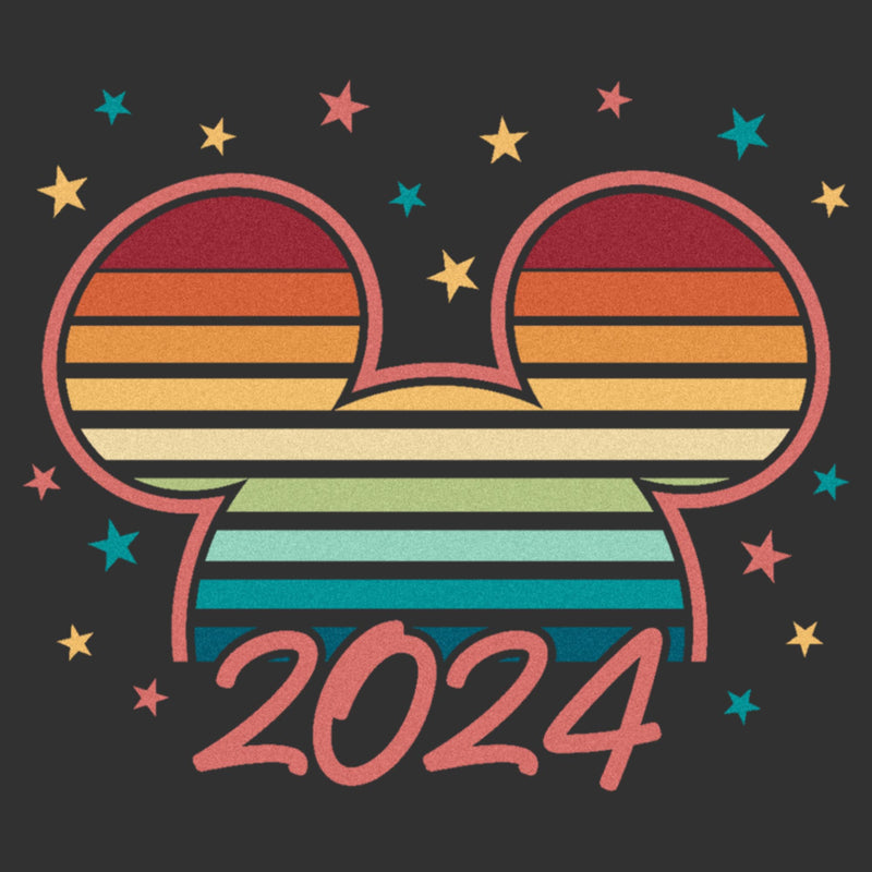 Men's Mickey & Friends Colorful Retro Sunset 2024 T-Shirt