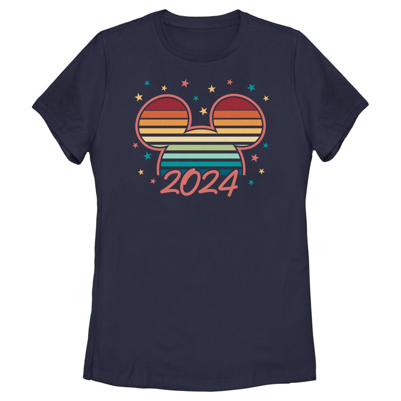 Women's Mickey & Friends Colorful Retro Sunset 2024 T-Shirt